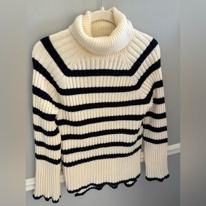 Striped Turtleneck Sweater